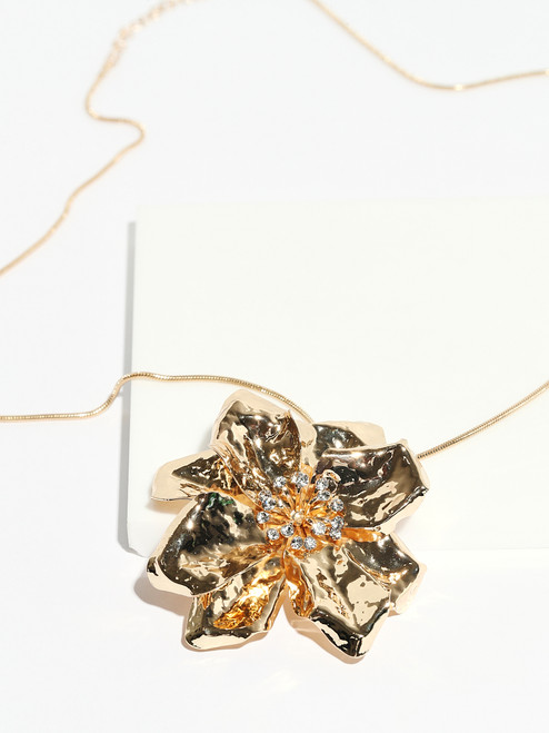 Large Floral Pendant Necklace