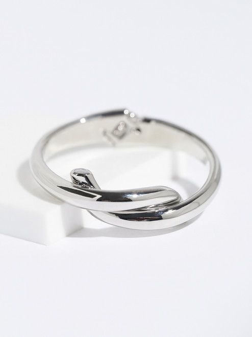 Silver Gold Plated Knot Bangle Bracelet