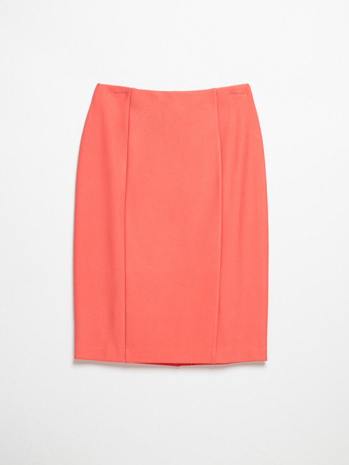 Knee Length Pencil Skirt Luxe Ponte in Dusty Cedar