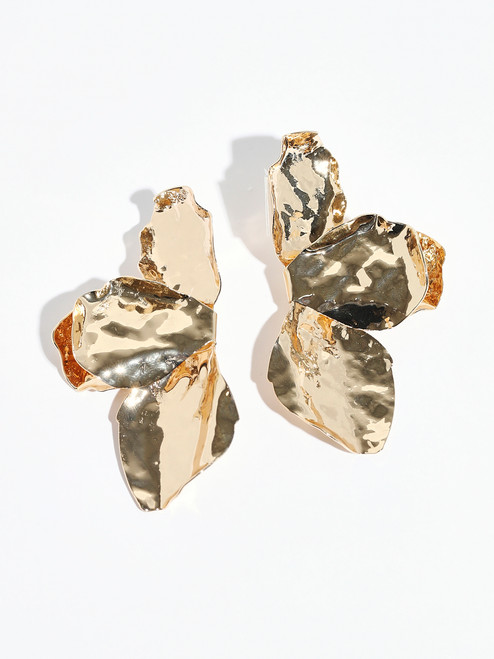 Gold Floral Earrings