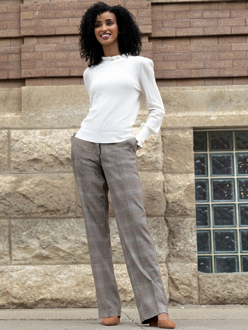 Avery Plaid Straight Pant