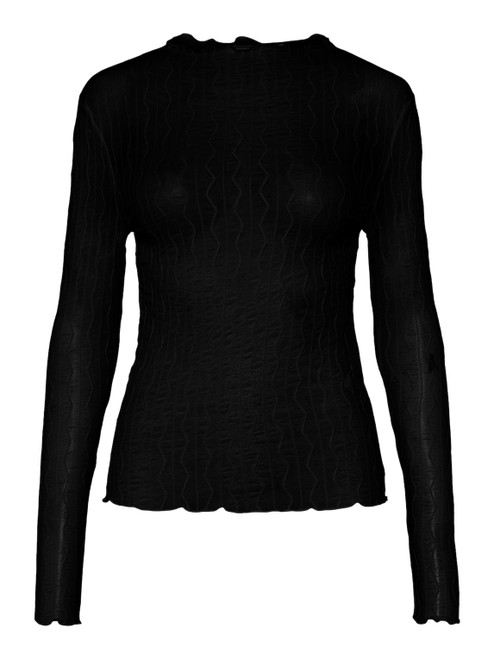 Sandra Long Sleeve Top in Black