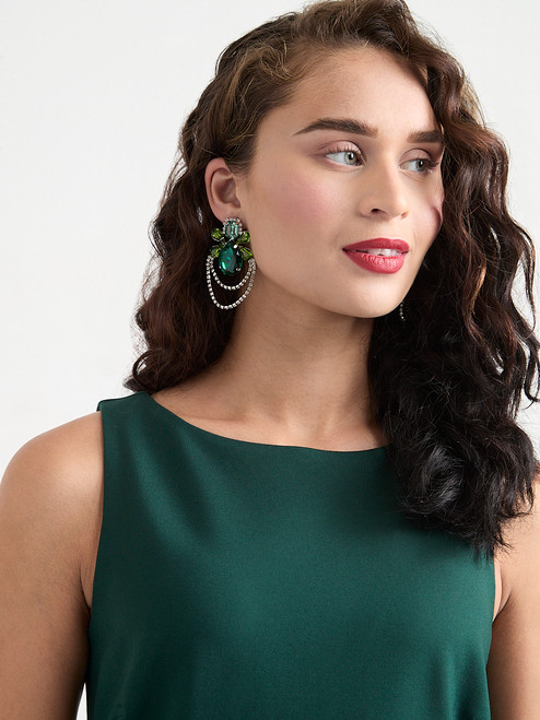 Emerald Chandelier Earrings