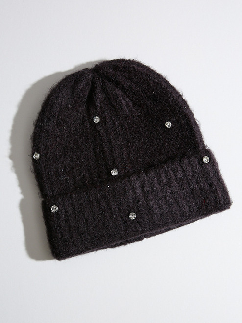 Ribbed Hat with Jewels