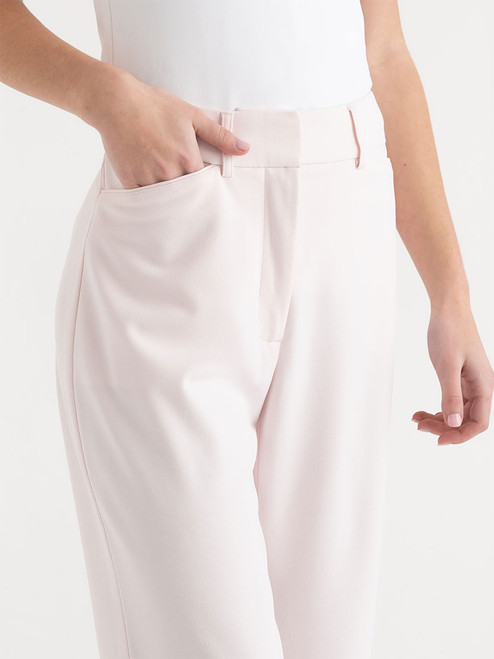 Spencer Straight Crop Pant in Barely Pink