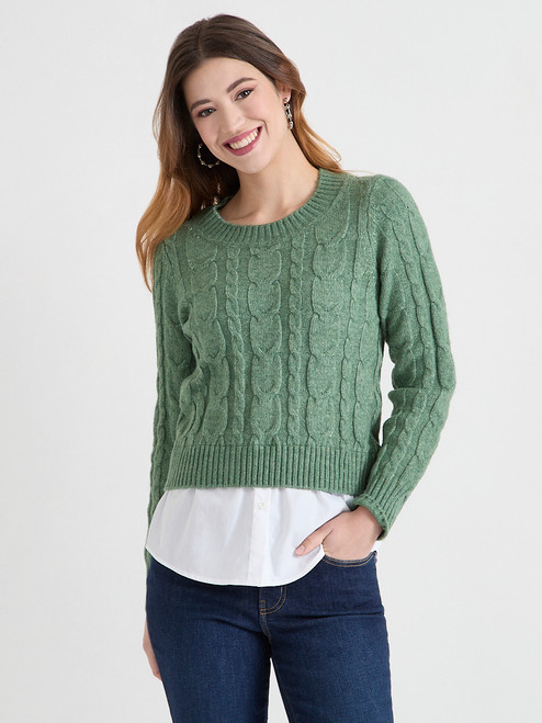 Cable Knit Fooler Sweater