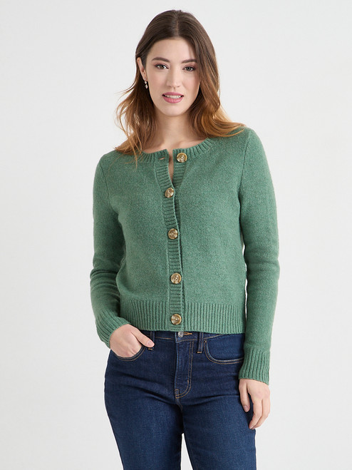 Crew Neck Cardigan Sweater