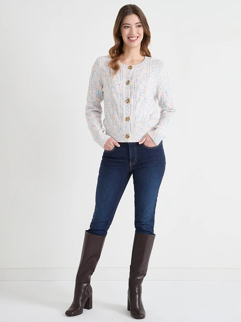 Crewneck Cardigan Sweater