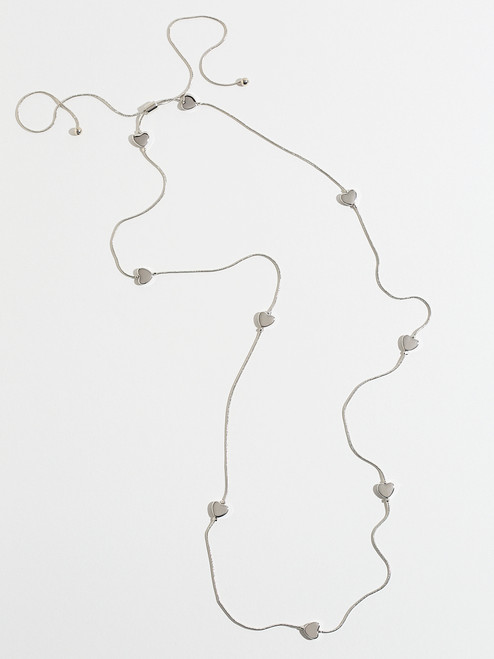 Long Delicate Heart Necklace
