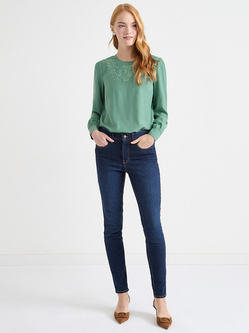 Long Sleeve Embroidered Blouse