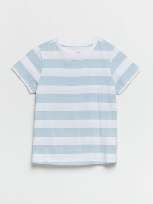 Relaxed Crew Neck T-Shirt in Kentucky Blue Stripe