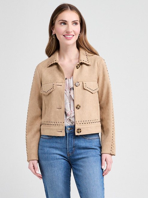 Faux Suede Western Jacket