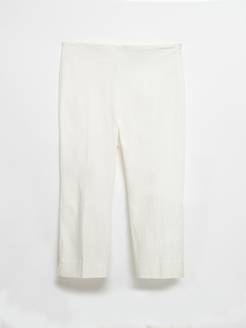 White Audrey Skinny Capri Pant