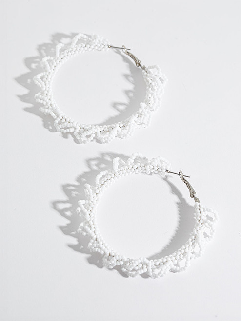 Beaded Hoop Earrings