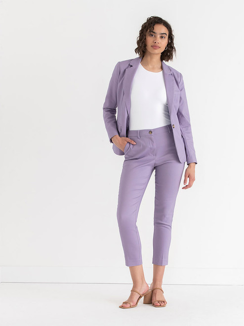 Syd Slim Straight Skimmer Pant in Sateen