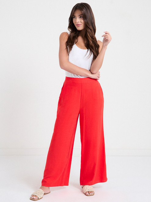 Linen Wide Crop Pant