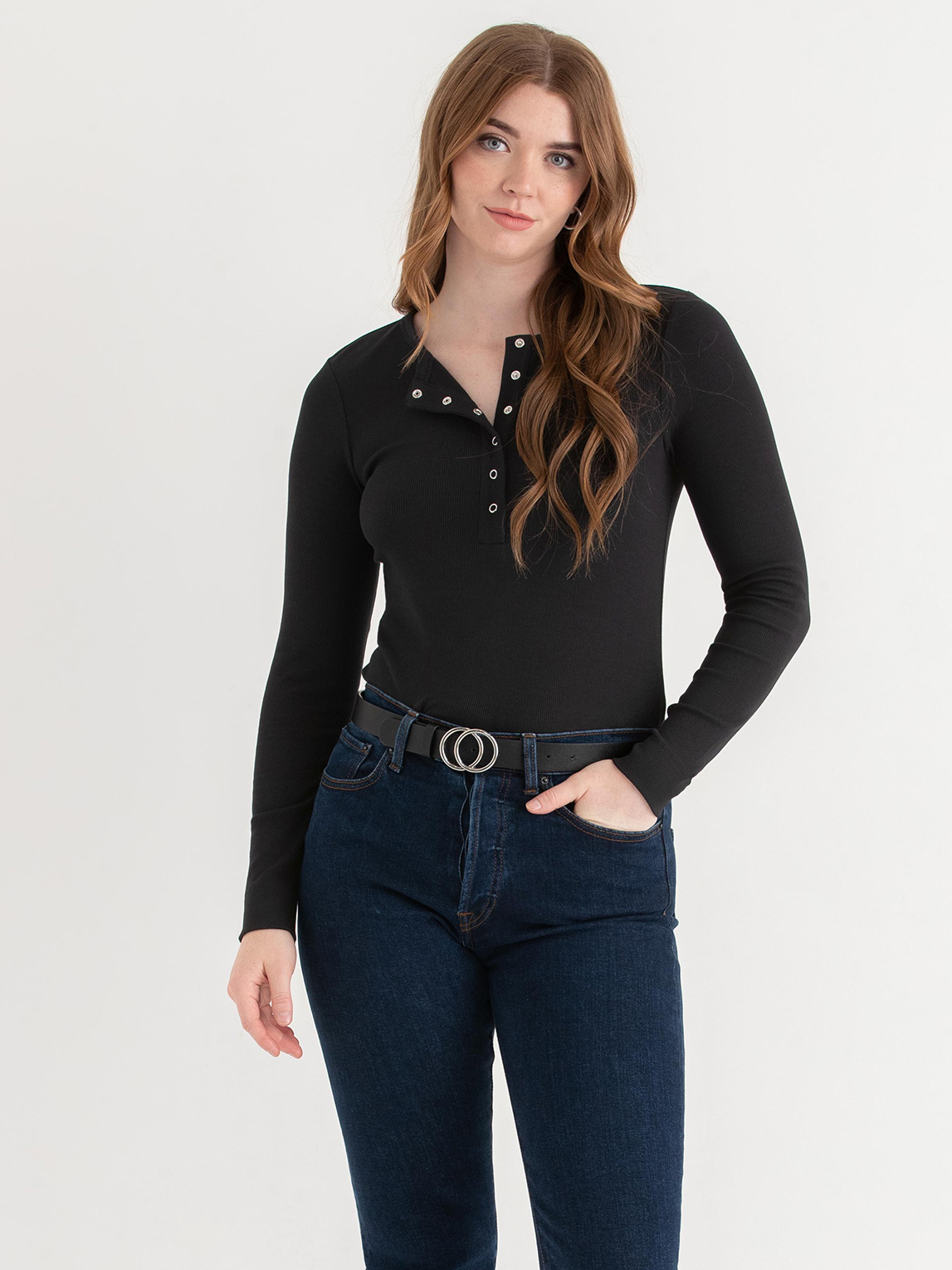 Henley Shirt with Long Sleeves
