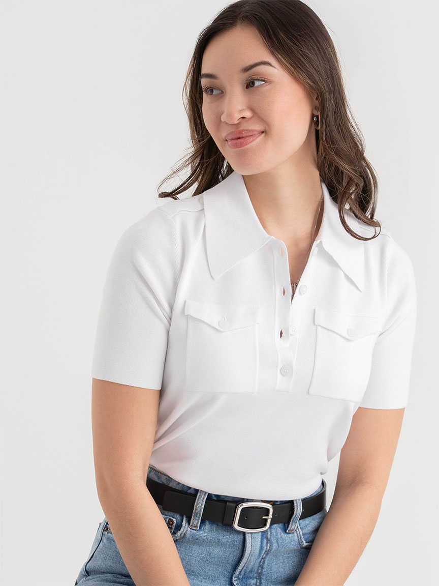 Polo Collar Sweater Tee