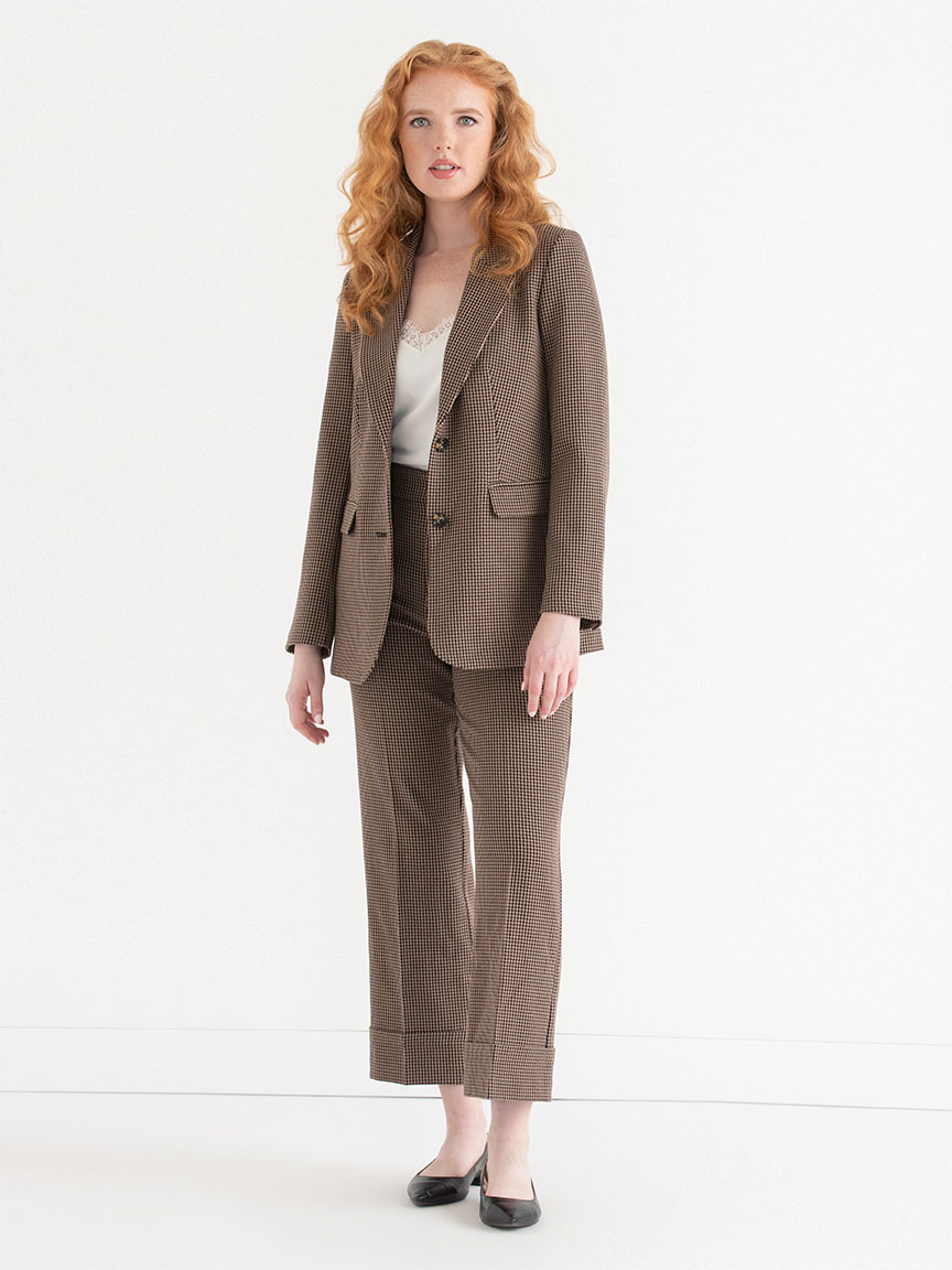 Relaxed Houndstooth Blazer