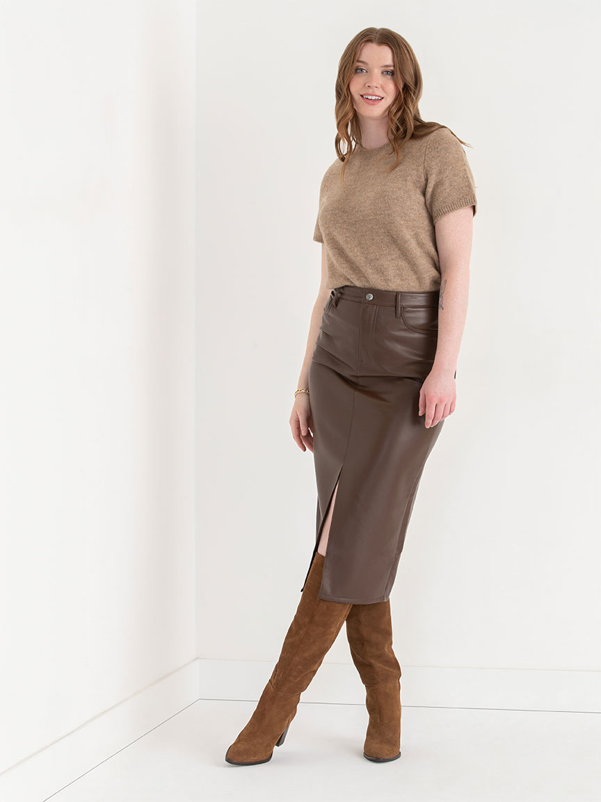 Faux Leather Skirt