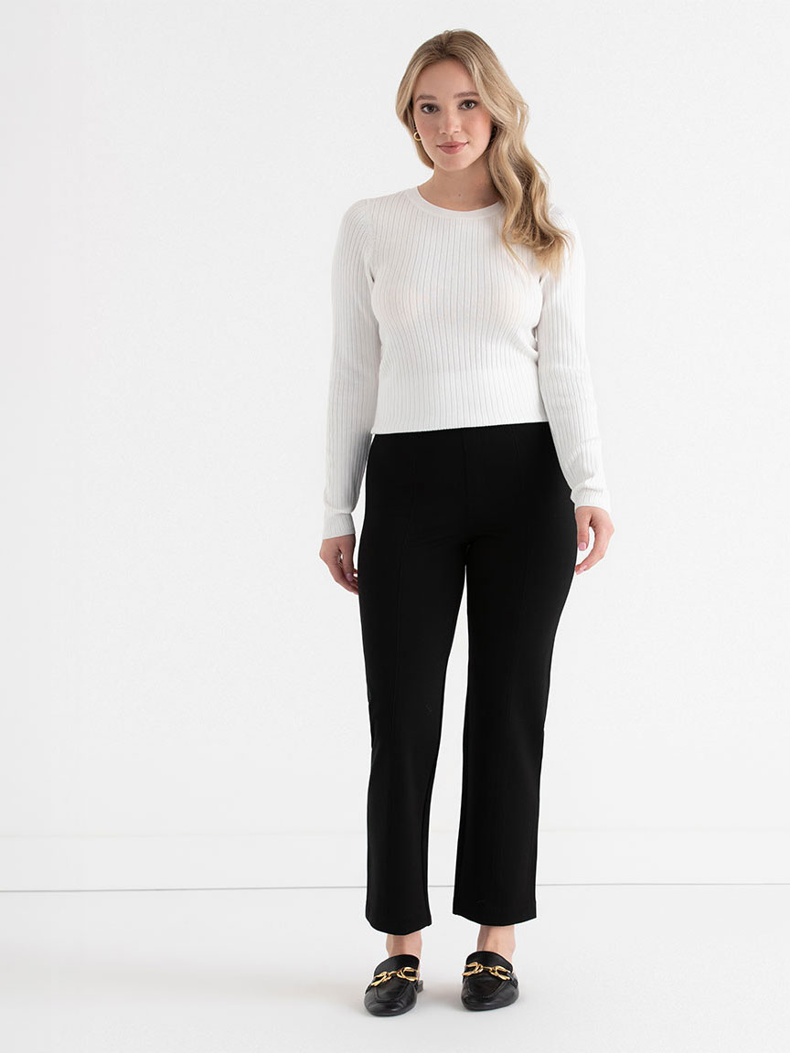 Karli Straight Ankle Pant Luxe Ponte