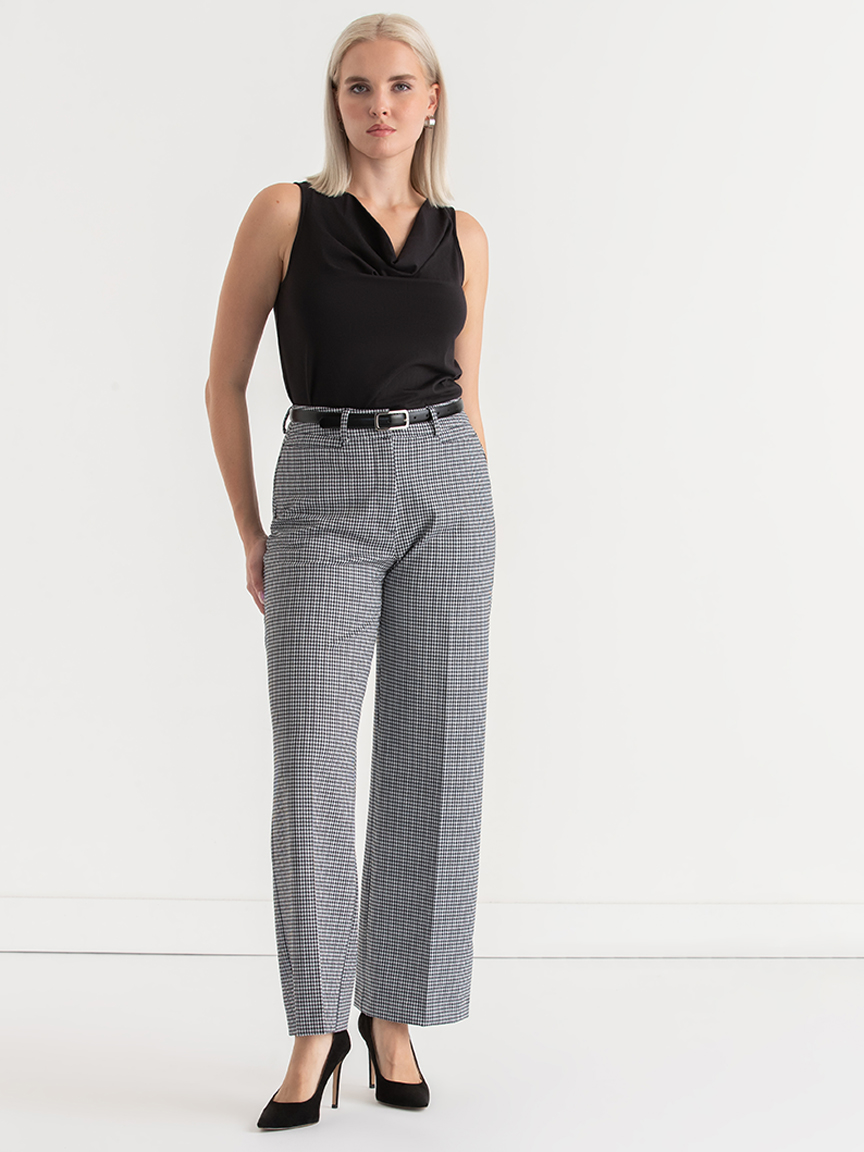 Weslee Wide Leg Pant White Luxe Ponte
