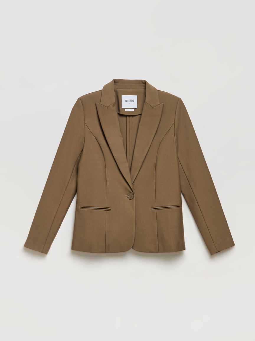 Oxford Classic Suit Blazer Shittake Luxe Ponte