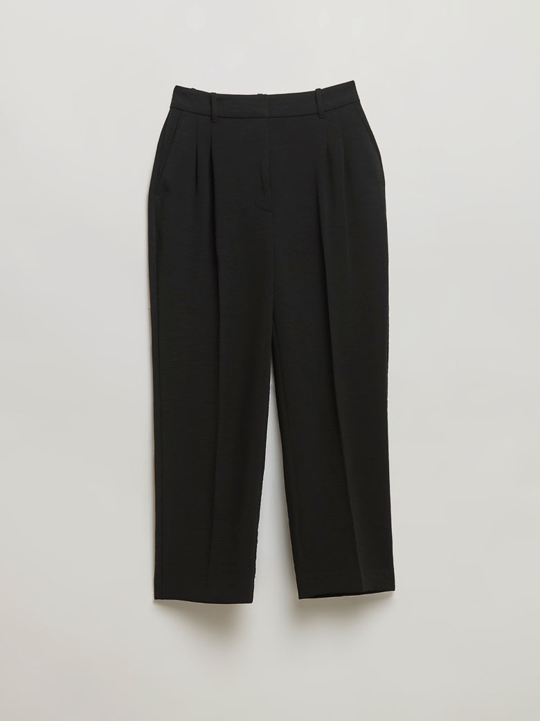 Maxwell Pleated Crop Pant Crepe