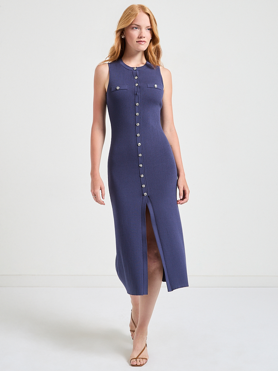 Ribbed Bodycon Midi Dress