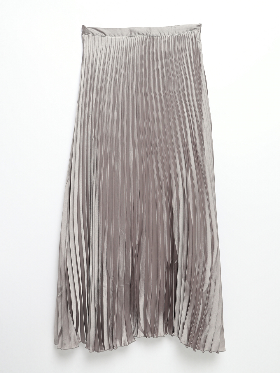 Pleated Satin Skirt