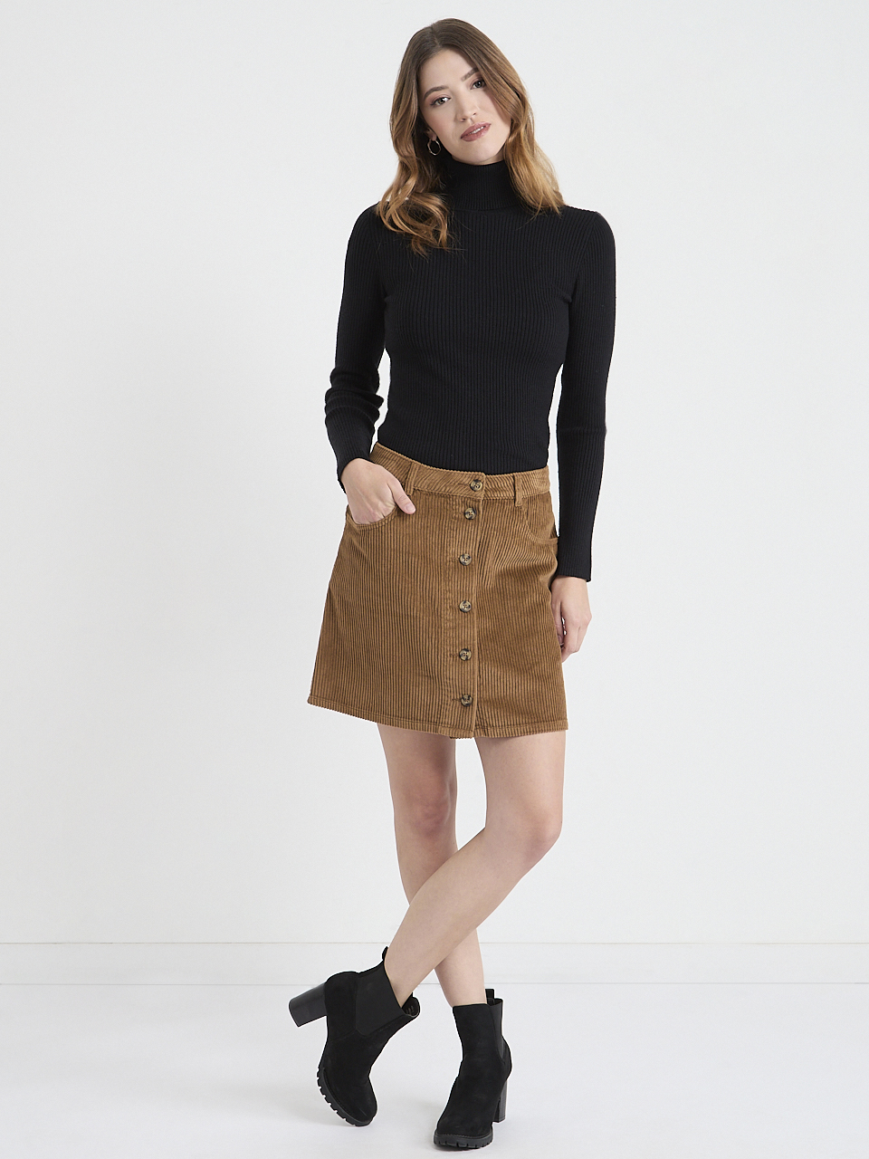 Ribbed Turtleneck Sweater