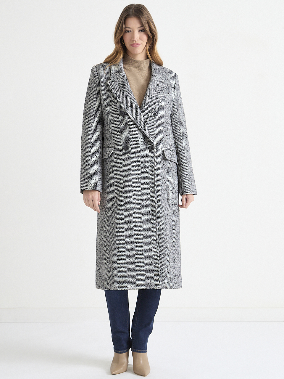 Connie Long Wool-Blend Coat