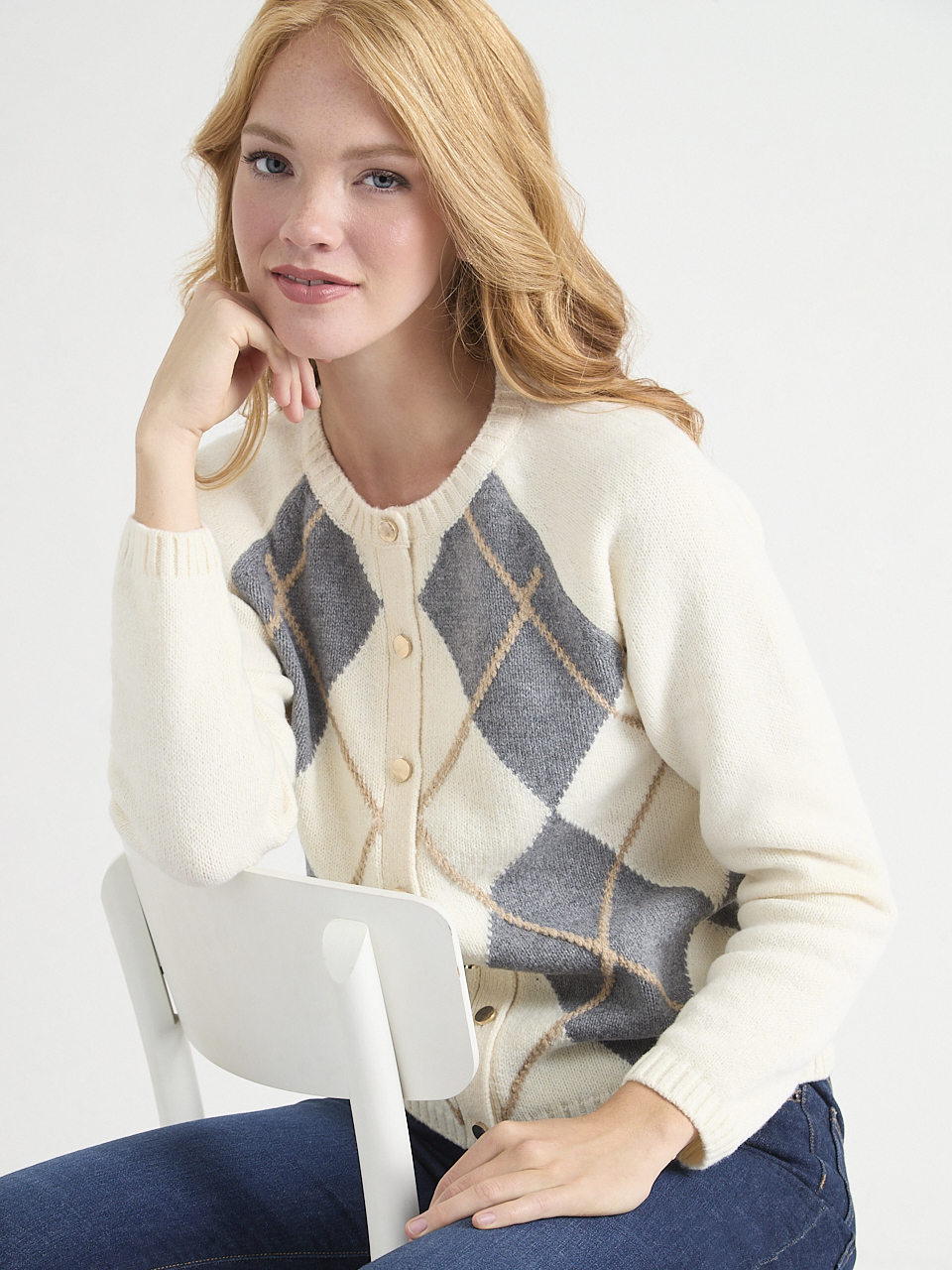 Wool-Blend Raglan Sleeve Cardigan
