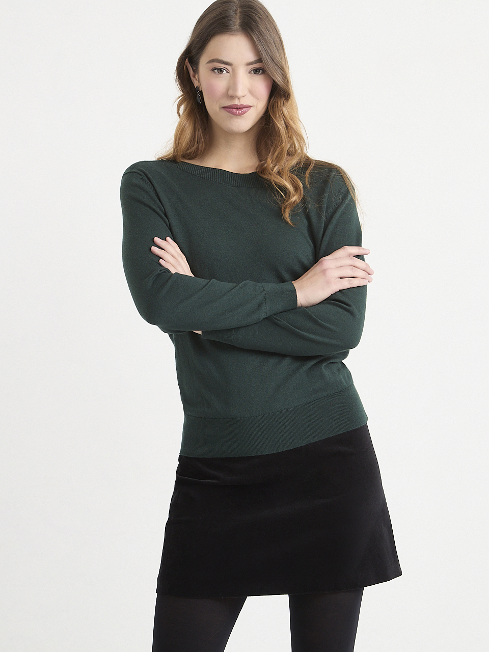Cashmere Blend Boatneck Sweater