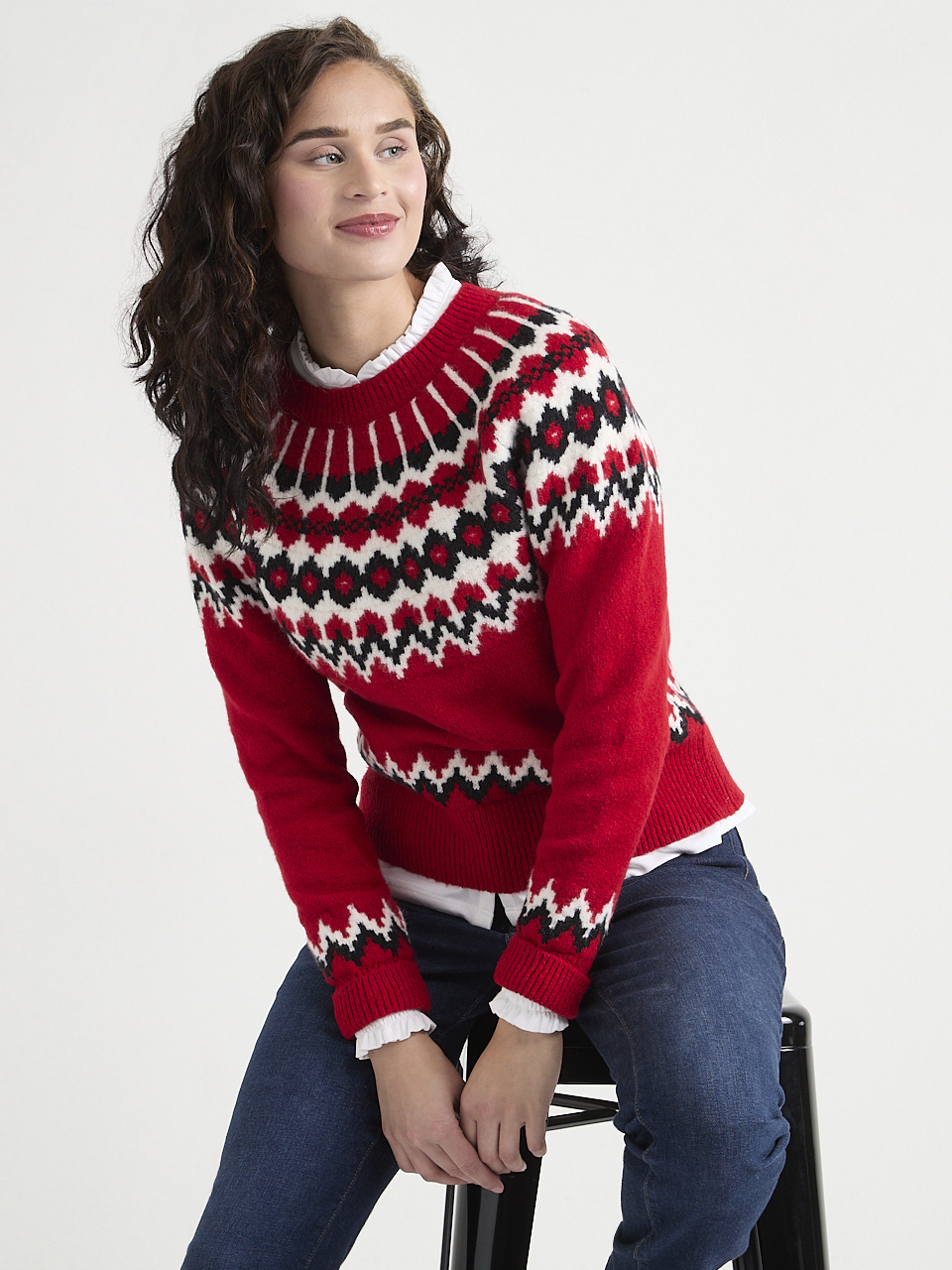 Crew Neck Raglan Sleeve Cloud Sweater
