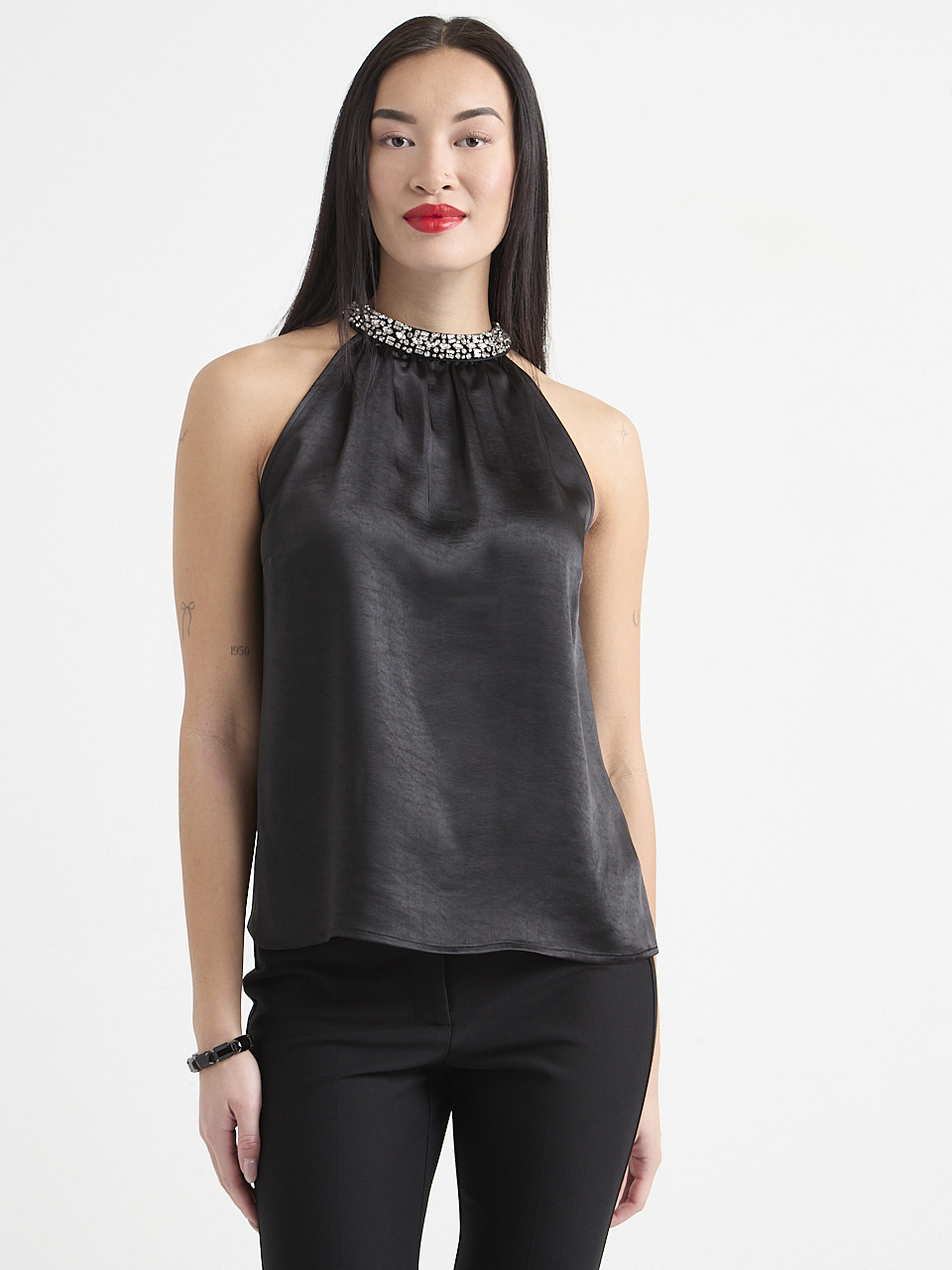 Satin Halter Blouse