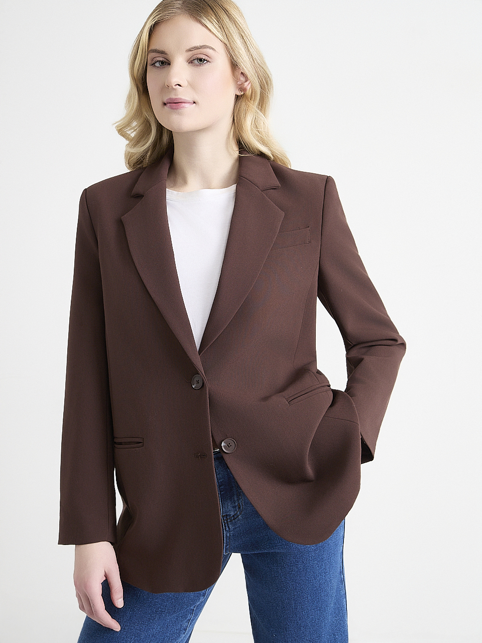 Relaxed Mid-Length Blazer