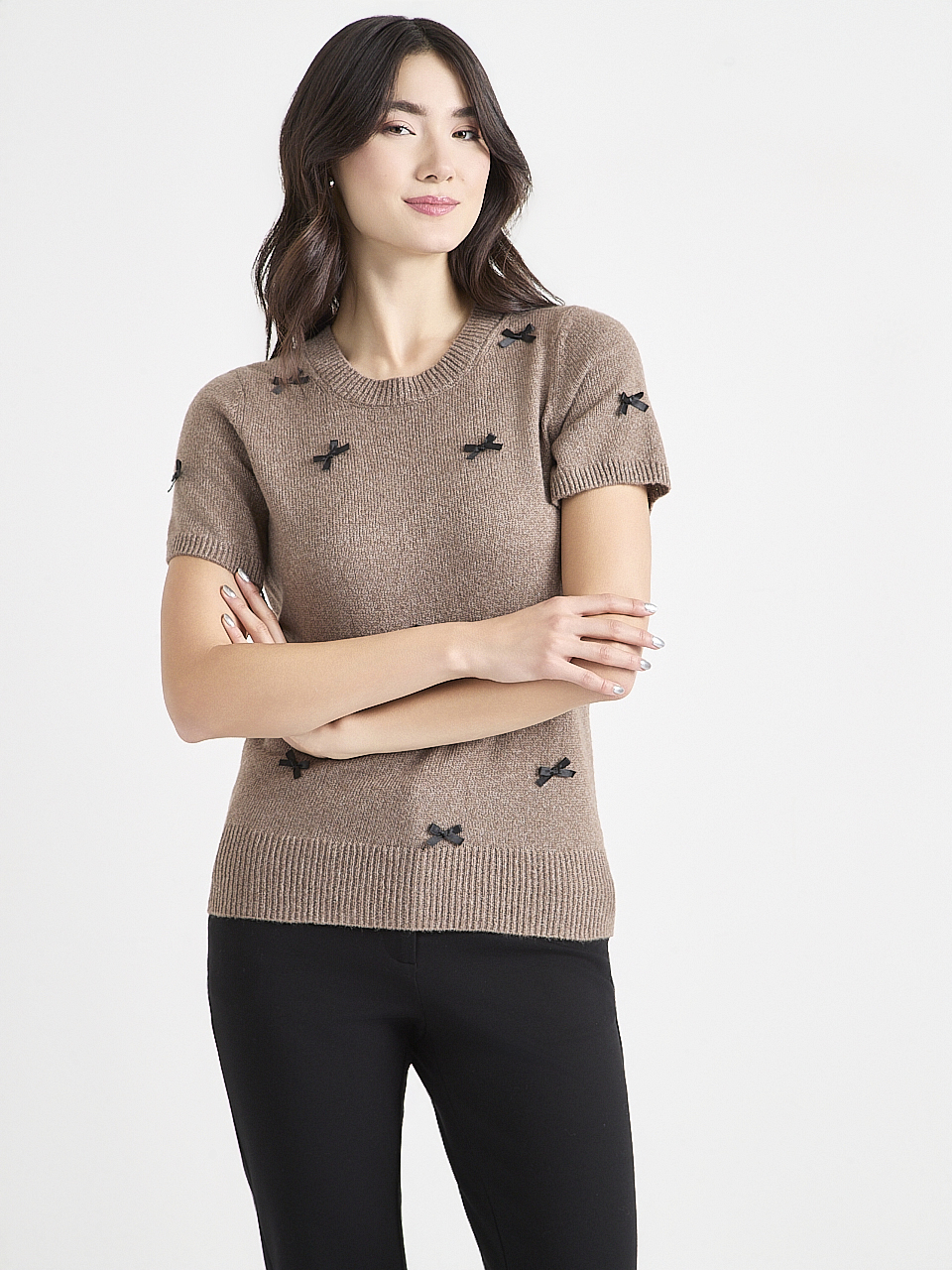 Short Sleeve Crewneck Sweater