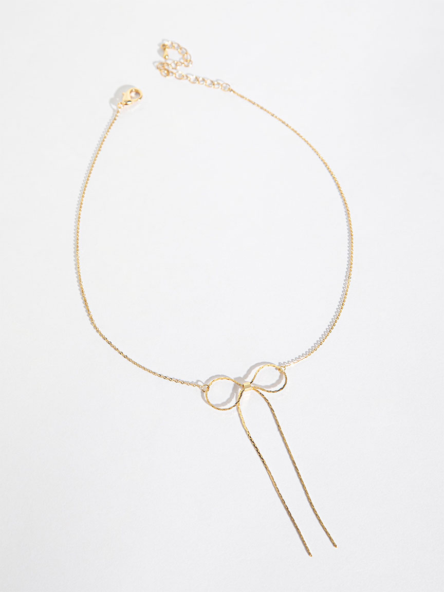 Gold-Plated Bow Necklace