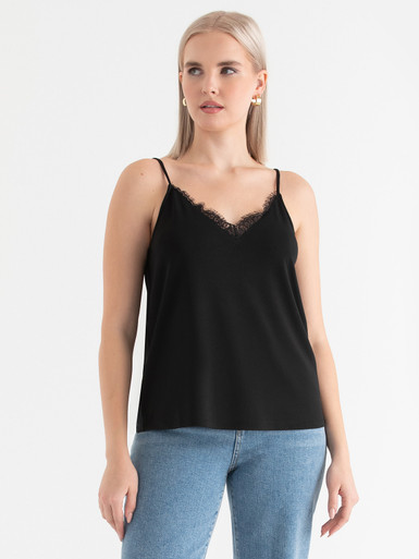 Lace Trim Cami | Rickis