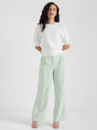 Maxwell Pleated Wide Leg Pant | Ricki's