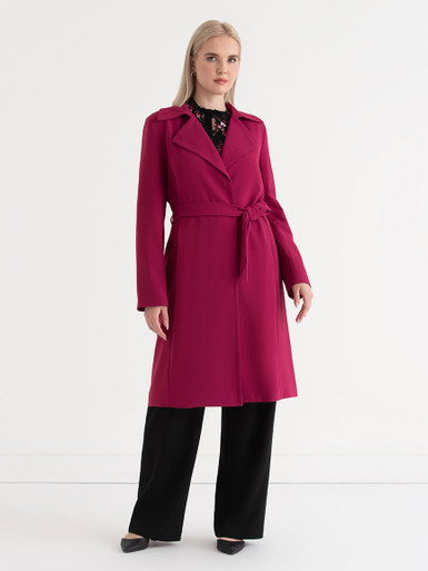 【l'aubeblanc】Belted Flare Trench coat Belted Flare Trench coat[Black] – L'AUBE BLANC