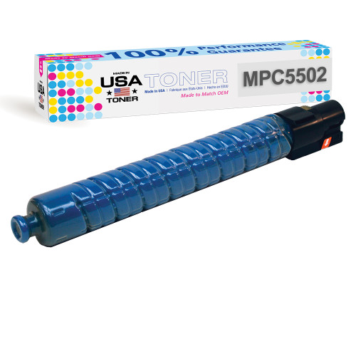 Compatible Ricoh MPC5502 Cyan toner cartridge