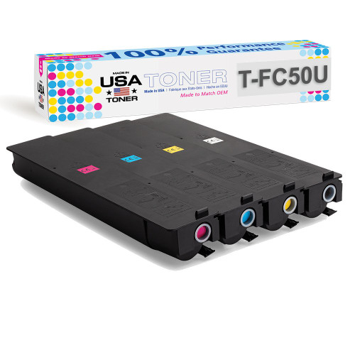 Compatible Toshiba T-FC50UK, T-FC50UC, T-FC50UM, T-FC50UY Color Toner Cartridge Set