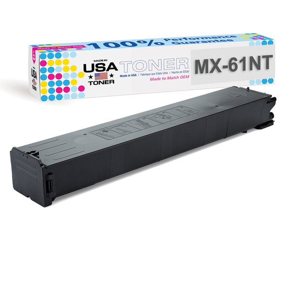 Compatible Sharp MX-61NTBA black toner cartridge – Made in USA replacement