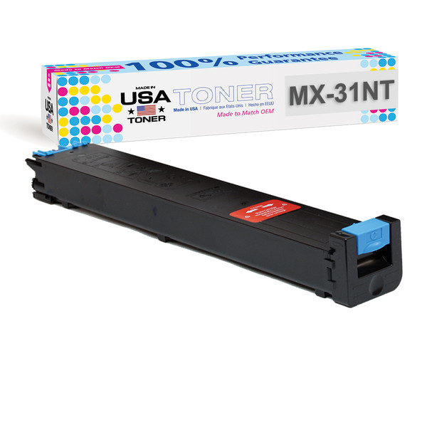 Compatible Sharp MX-31NTCA (MX31NTCA) Cyan Toner Cartridge