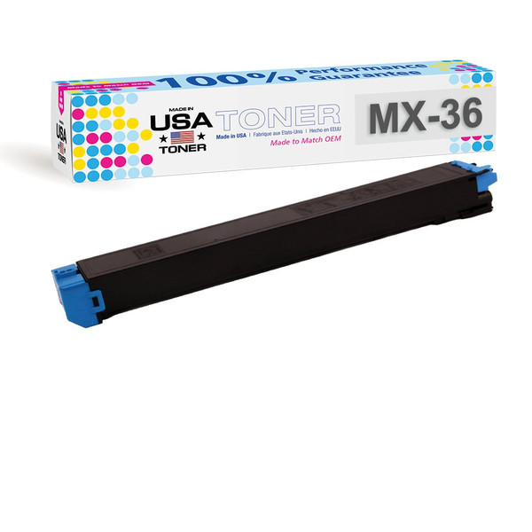 Compatible toner for Sharp MX36NT, MX-2610N MX-2615N MX-3110N MX-3115N MX-3610N (Cyan)