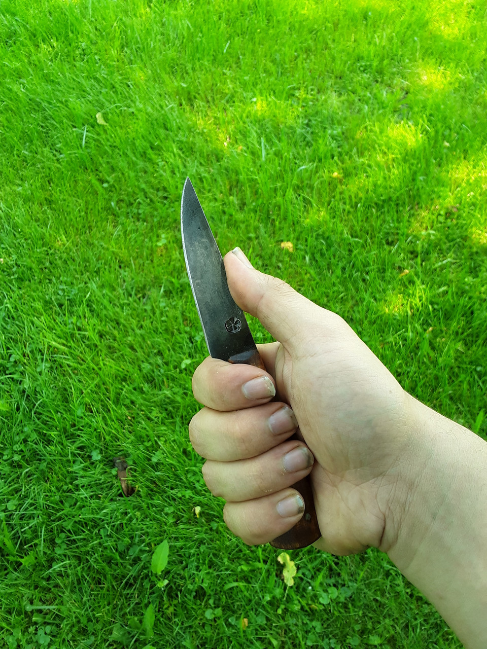 Angry Maple 英語 PSA8 English patch knife with curly maple handle