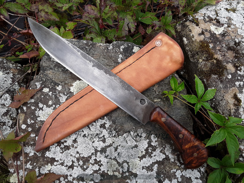 longhunter’s knife with curly birch handle #1