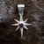 Sterling silver north star pendant thumbnail